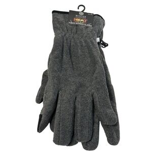 NWT Winter Essentials Heat Locks In Heat Touch Screen Gloves Large Gray